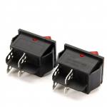 original KCD4-201 16A/250V 4 Pin Rocker Switch red with Light