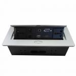Desktop Pop Up Electrical Sockets , 3.5 Audio Pop Up Desk Outlet Multimedia for sale