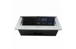 China Desktop Pop Up Electrical Sockets , 3.5 Audio Pop Up Desk Outlet Multimedia supplier