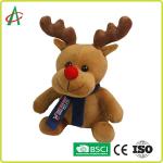 CPSC 20cm High Red Nose Reindeer Stuffed Animal With T Shirt And Scarf