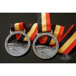 Running Racing Metal Award Medals Cut Out On Design With Strip Ribbon for sale
