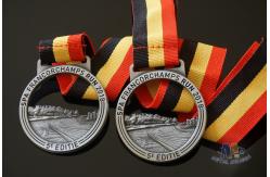 China Running Racing Metal Award Medals Cut Out On Design With Strip Ribbon supplier