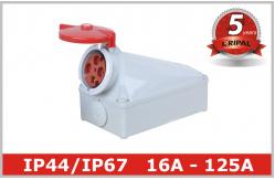 China Wall Mounted Electrical Industrial Power Socket 16A 32A 63A 125A supplier