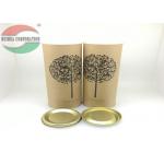 Air-proof Gift Packaging Paper Tube Containers With Movable Metal Lid