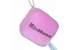 China Square Pink Bear Plush Keychain Stuffed Doll Pendant Widgets Customize supplier