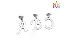 China Lobster Clasp A-Z Alphabet Custom Shaped Keychains supplier
