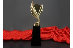China Globe Metal Trophy Cup / Event Souvenirs With Black Crystal Base supplier