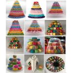 4 Tier Macaron Tower Dessert Stand Food Display Stand For Cake Shop for sale