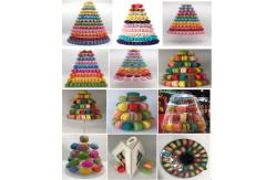 China Clear Macaron Display Tower Transparent Recyclable Plastic 10 Tier For Wedding Party supplier
