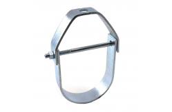 China 8'' Silver Conduit Clevis Hanger Metal Conduit Clamp Weather Resistance supplier