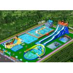 Giant Removable Inflatable Water Park With Slide For Commercial Activities