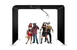 China Overhead Photo Booth Machine Automatic Top 360 Photo Booth With Flight Case supplier