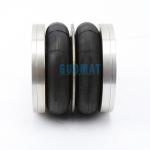 Dunlop Double Convoluted Air Spring 4 1/2X2 Rubber Bellow with Aluminum Plate