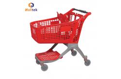 China 220L Plastic Shopping Trolley With Customisable Colours And Heavy Loading Capacity supplier