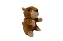 China 9cm Plush Marmot Whistling With Keychain supplier
