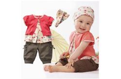 China 3 Pcs Baby Girls Fruits Pattern Top+Pants+Hat Set Outfits 0-3 Years Clothes supplier