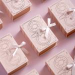 Book Type Magnetic Clousre Paper Packaging Gift Box With Ribbon Custom Logo Printed for sale
