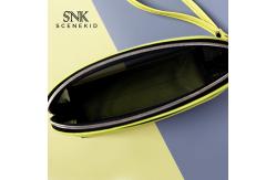 China Splicing Design PU Leather Cosmetic Pouch Bag supplier