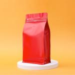 Eye-catching Self-Sealing Zipper Coffee Bag With Eight-Side Seal Design And Unique Valve Function for sale