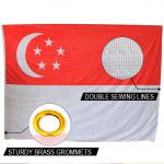 Singapore Flag 90x150cm Knitted Polyester National Banner Water Resistant for sale