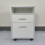 Modern 2-Drawer Mobile Wood Pedestal Cabinet Under Office Desk Storage Cabinet for sale