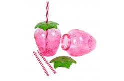 China Custom Plastic Cute Milk Tea Cup Portable Juice Bottle With Lid supplier