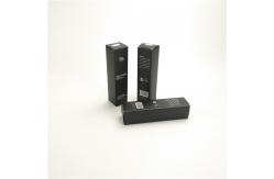 China Folding Paper Box Packaging Matte Black Rectangular For Essence Serum Skin Care supplier