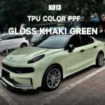 K013 Gloss Khaki Green TPU Color Car Paint Protection Film Wrap Car Vinyl Premium for sale