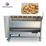Potato Carrot Brush Cleaning And Peeling Machine 1200-1500KG/H for sale