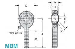 China MBM/MBF Series Bronze Race Rod Ends | Low-Friction Design supplier