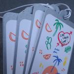 Light weight 350G White Paper 0.6mm Garment Swing Tags for sale