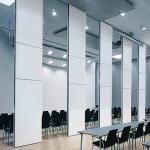 MDF Aluminum Mobile Wood Movable Operable Track Rollers Sliding Partition Walls for sale