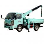 China Brand New 4x2 Staight Boom Crane Mini 1 Ton Truck Mounted Crane for sale