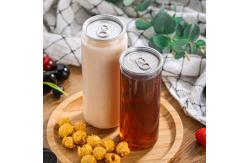 China 28g Transparent PET Plastic Easy Open Can For Soft Drink Juice Soda supplier
