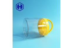 China 120mm Round PET Straight Sided Plastic Jar With Lid Handle Food Packing supplier