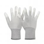 13 Gauge Carbon Fiber Esd Hand Gloves Anti - Static PU Top Fit Coated Finger ESD Gloves for sale