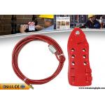Red Cable Lock Out PC Body Stainless Steel Cable 4 Pieces Padlocks Available for sale