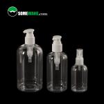 100ml / 200ml / 500ml Shampoo Shower PET Plastic Bottle With Pump Sprayer Cosmetic Packaging for sale