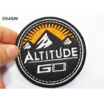 Twill Material Baseball Hat Embroidery Round Patches With Glue Backing for sale