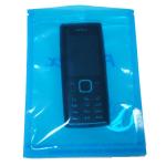 Blue Transparent Three Side Seal Anti Static Bag Zipper for Electronic Products for sale