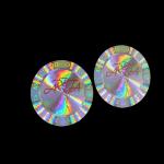 Holographic Security Qr Code Hologram Sticker Self Adhesive Rainbow Round Sticker