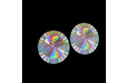 China Holographic Security Qr Code Hologram Sticker Self Adhesive Rainbow Round Sticker supplier