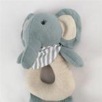Custom Toddlers Stuffed Elephant Rattle Cotton Soft Plush Toy ODM OEM