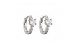 China 925 Silver Crystal Hoop Earrings supplier