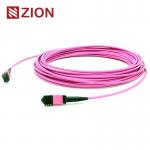 12 Fibers MPO Female To MPO Female OM4 3.0mm LSZH MPO Patch Cord Custom Meters for sale