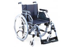 China Affordable Foldable Aluminum Manual Wheelchair With Flip-Up And Height-Adjustable Armrest supplier