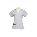 160 GSM Yellow Short Sleeve Scrub Top 65 % Polyester 35% Cotton for sale