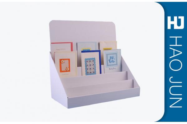 Full Printed Cardboard Counter Display Boxes Plat Packed For Gift Card