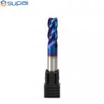Blue NaNo Coating 65HRC Carbide End Mill for sale
