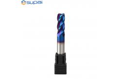 China Blue NaNo Coating 65HRC Carbide End Mill supplier